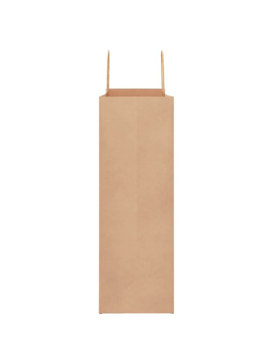 Paperikassit 250 kpl kahvoilla ruskea 45x17x48 cm