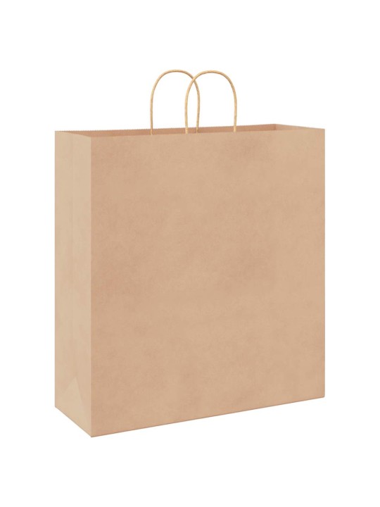 Paperikassit 250 kpl kahvoilla ruskea 45x17x48 cm