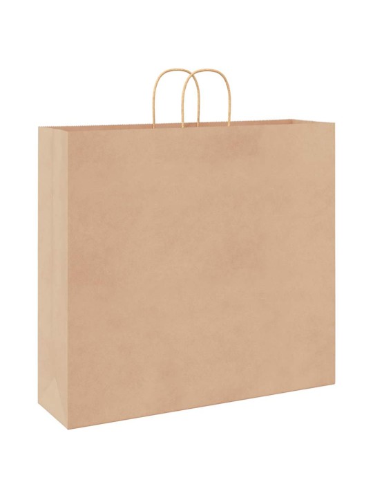 Paperikassit 250 kpl kahvoilla ruskea 54x15x49 cm