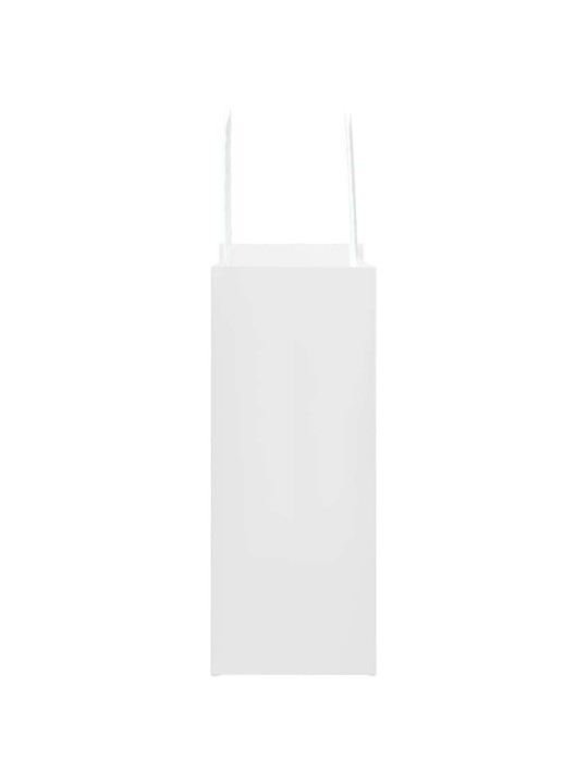 Paperikassit 50 kpl kahvoilla valkoinen 15x8x21 cm