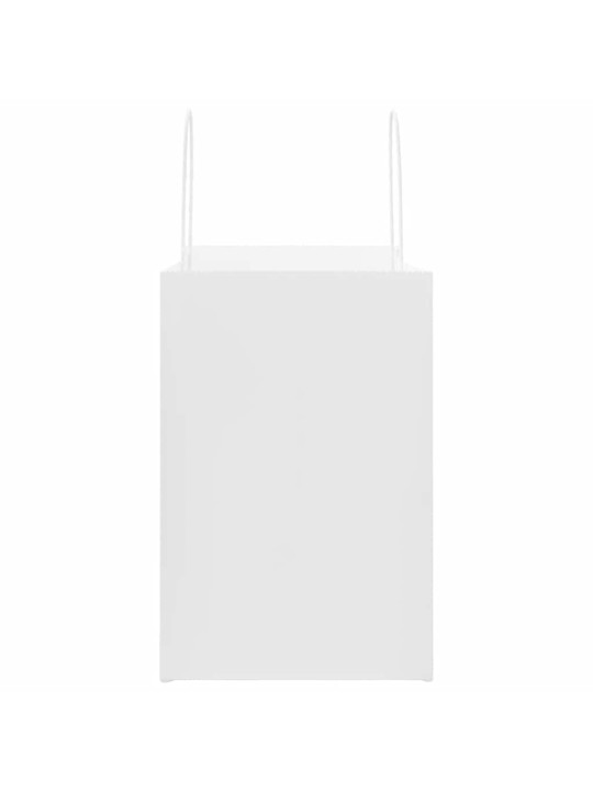 Paperikassit 50 kpl kahvoilla valkoinen 26x17x25 cm