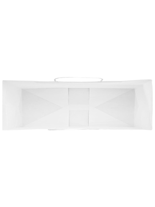 Paperikassit 50 kpl kahvoilla valkoinen 32x12x42 cm