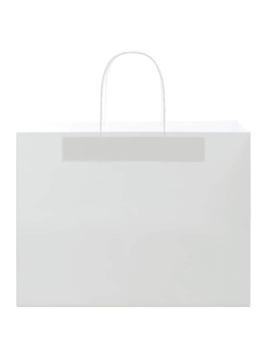 Paperikassit 50 kpl kahvoilla valkoinen 32x17x25 cm