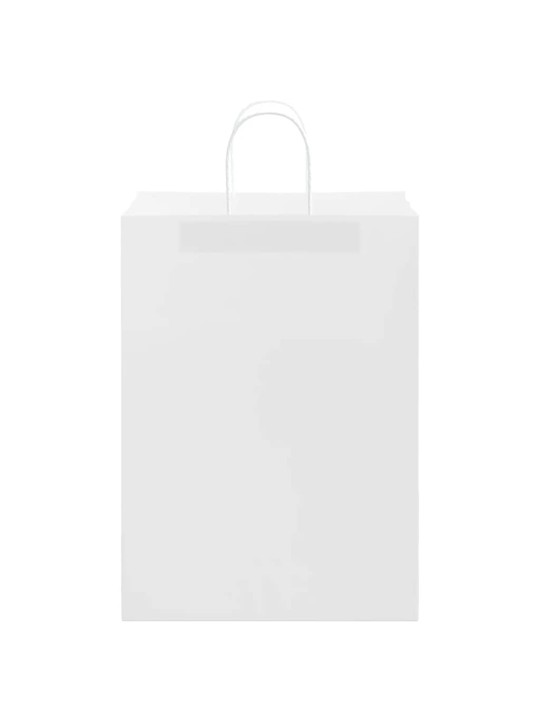 Paperikassit 50 kpl kahvoilla valkoinen 32x17x44 cm