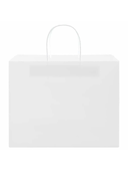 Paperikassit 50 kpl kahvoilla valkoinen 32x22x24 cm