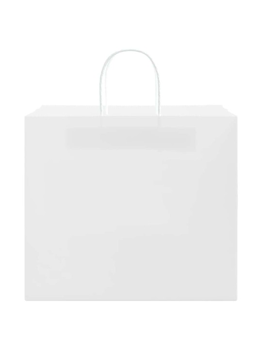 Paperikassit 50 kpl kahvoilla valkoinen 32x22x28 cm