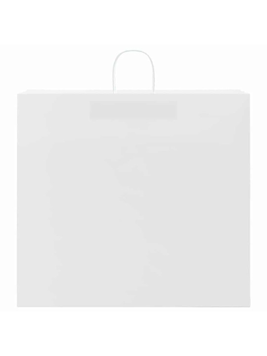 Paperikassit 50 kpl kahvoilla valkoinen 54x15x49 cm