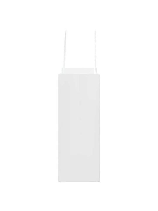 Paperikassit 250 kpl kahvoilla valkoinen 18x8x22 cm
