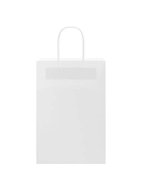Paperikassit 250 kpl kahvoilla valkoinen 21x11x31 cm