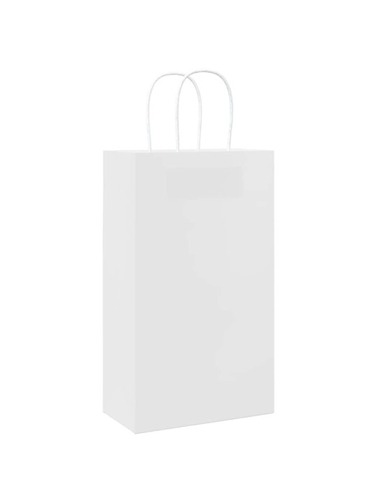 Paperikassit 250 kpl kahvoilla valkoinen 21x11x36 cm
