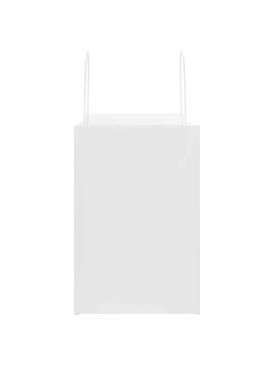 Paperikassit 250 kpl kahvoilla valkoinen 26x17x25 cm