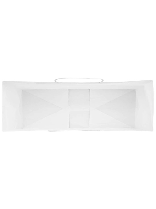 Paperikassit 250 kpl kahvoilla valkoinen 32x12x42 cm
