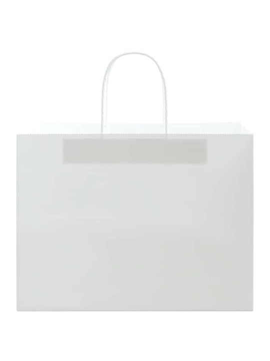 Paperikassit 250 kpl kahvoilla valkoinen 32x17x25 cm