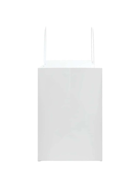 Paperikassit 250 kpl kahvoilla valkoinen 32x17x25 cm