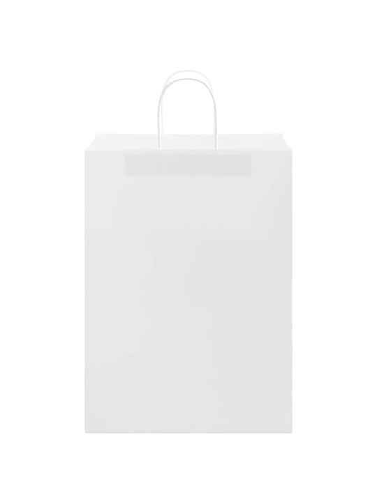 Paperikassit 250 kpl kahvoilla valkoinen 32x17x44 cm
