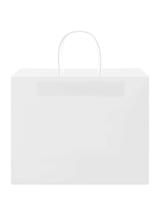 Paperikassit 250 kpl kahvoilla valkoinen 32x22x24 cm
