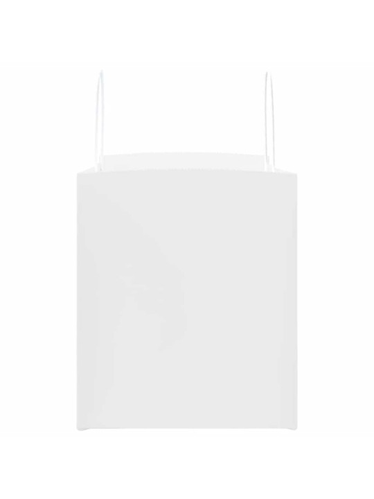 Paperikassit 250 kpl kahvoilla valkoinen 32x22x24 cm