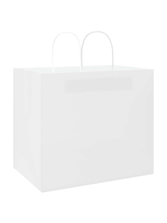 Paperikassit 250 kpl kahvoilla valkoinen 32x22x28 cm