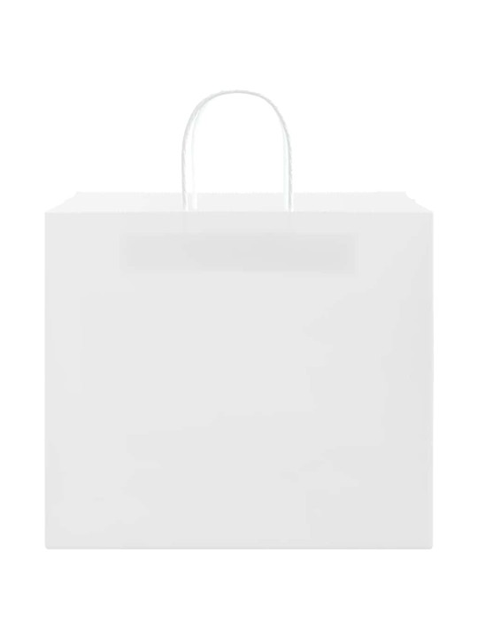 Paperikassit 250 kpl kahvoilla valkoinen 32x22x28 cm