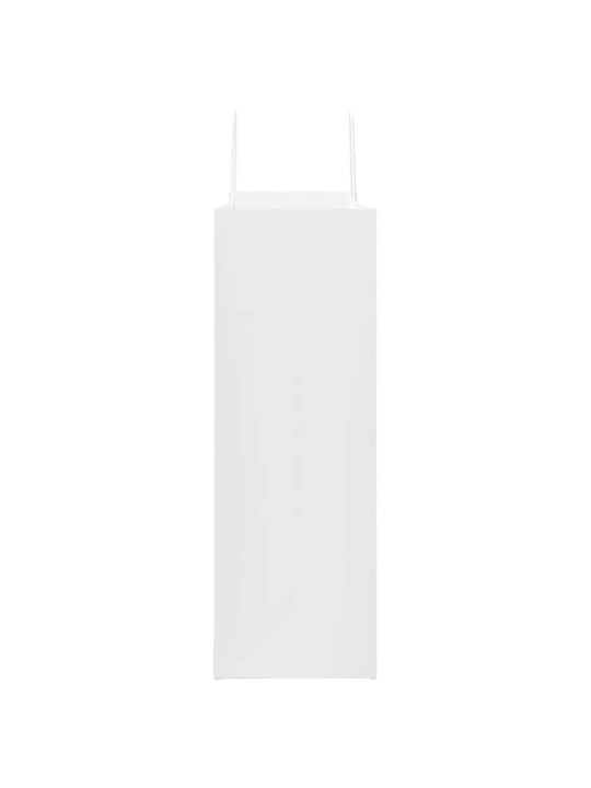 Paperikassit 250 kpl kahvoilla valkoinen 45x17x48 cm