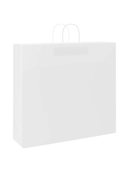 Paperikassit 250 kpl kahvoilla valkoinen 54x15x49 cm