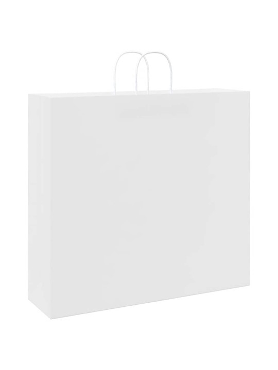 Paperikassit 250 kpl kahvoilla valkoinen 54x15x49 cm