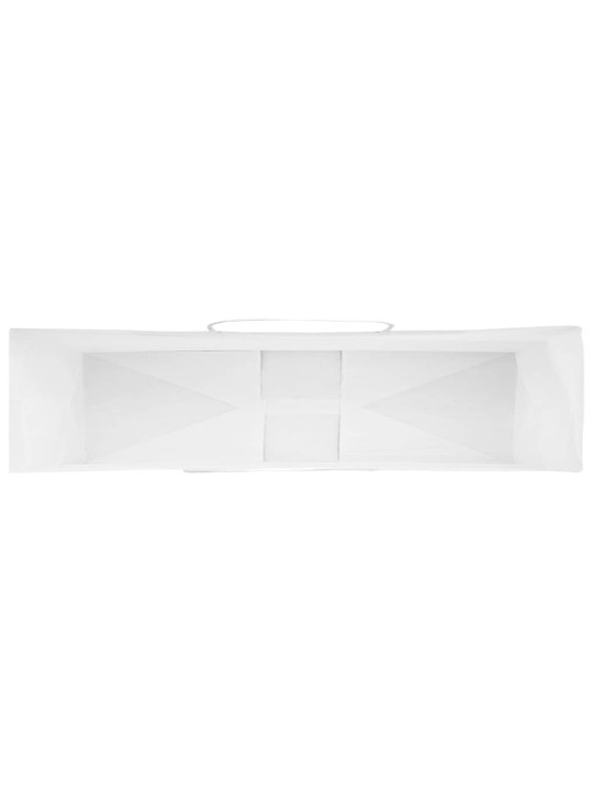 Paperikassit 250 kpl kahvoilla valkoinen 54x15x49 cm