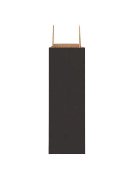 Paperikassit 50 kpl kahvoilla musta 45x17x48 cm