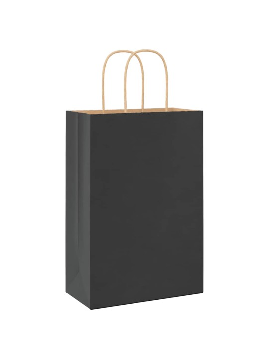 Paperikassit 250 kpl kahvoilla musta 21x11x31 cm
