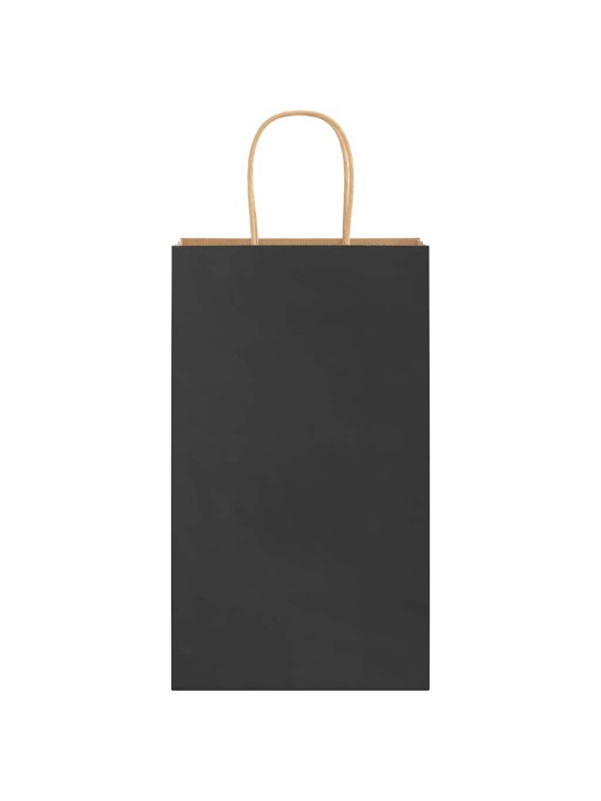 Paperikassit 250 kpl kahvoilla musta 21x11x36 cm