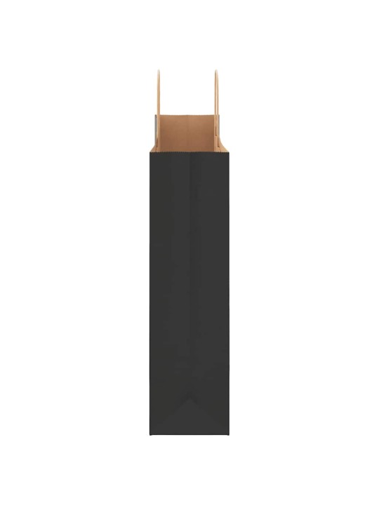 Paperikassit 250 kpl kahvoilla musta 32x12x42 cm