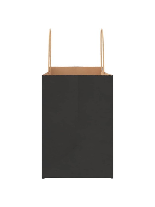 Paperikassit 250 kpl kahvoilla musta 32x17x25 cm