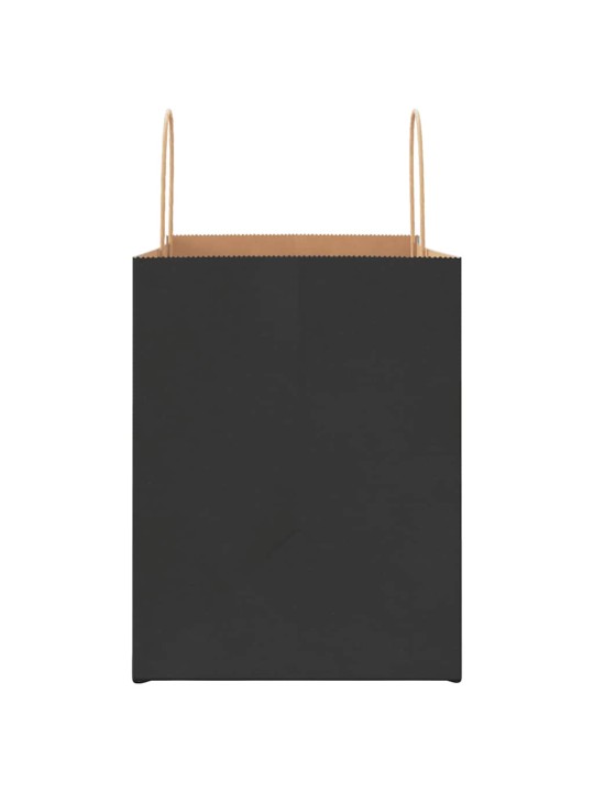 Paperikassit 250 kpl kahvoilla musta 32x22x28 cm