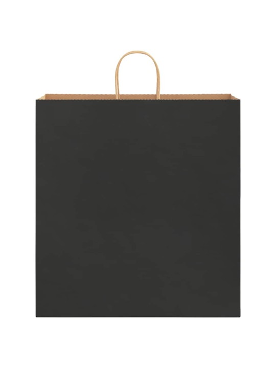 Paperikassit 250 kpl kahvoilla musta 45x17x48 cm