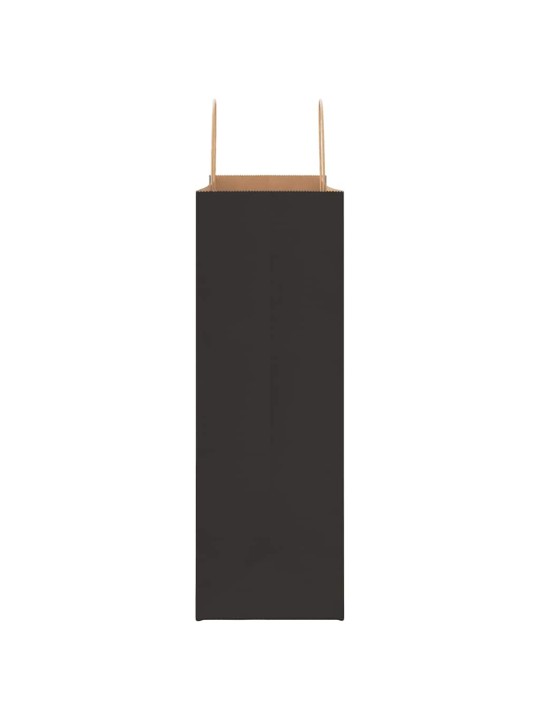 Paperikassit 250 kpl kahvoilla musta 45x17x48 cm