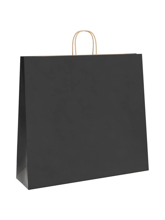 Paperikassit 250 kpl kahvoilla musta 54x15x49 cm