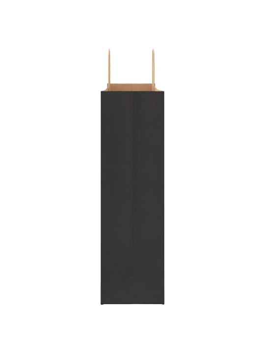 Paperikassit 250 kpl kahvoilla musta 54x15x49 cm