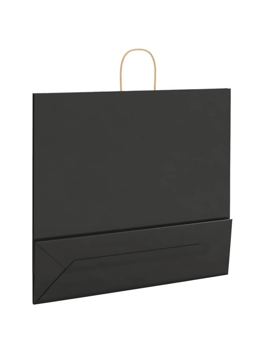 Paperikassit 250 kpl kahvoilla musta 54x15x49 cm