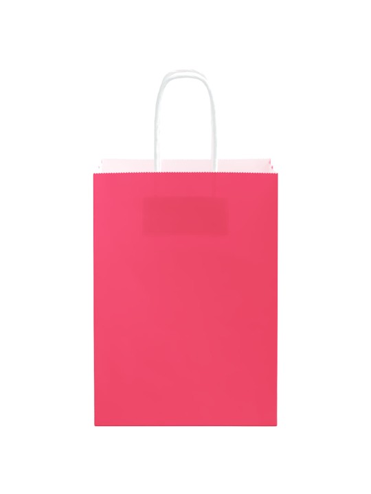 Paperikassit 50 kpl kahvoilla pinkki 15x8x21 cm