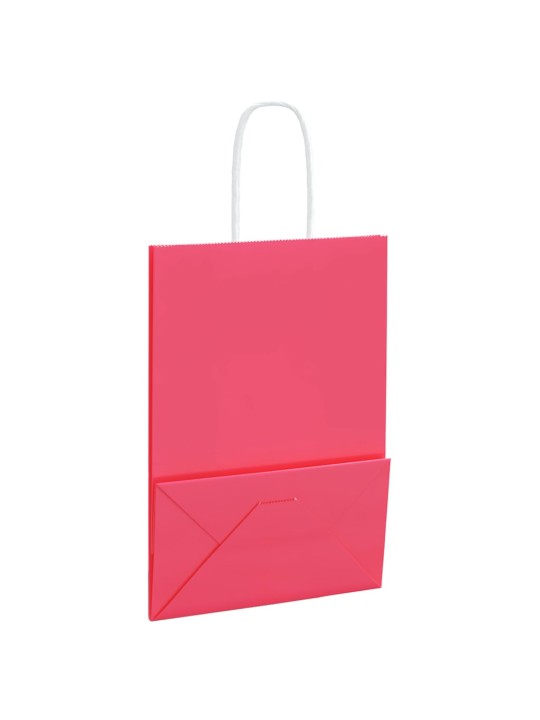 Paperikassit 50 kpl kahvoilla pinkki 15x8x21 cm