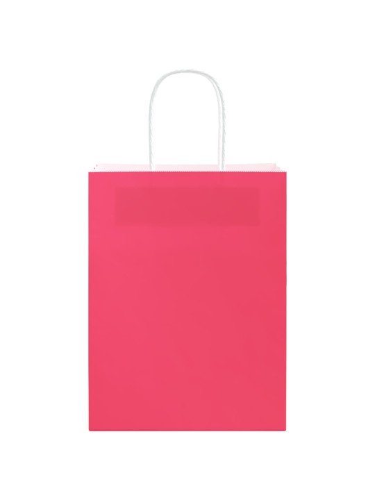 Paperikassit 50 kpl kahvoilla pinkki 21x11x28 cm