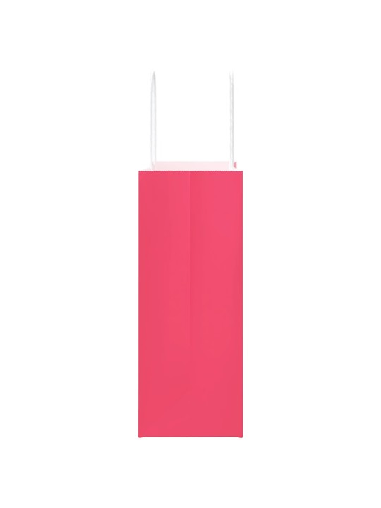 Paperikassit 50 kpl kahvoilla pinkki 21x11x28 cm