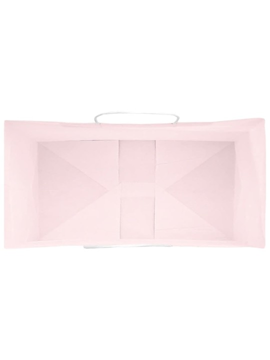 Paperikassit 50 kpl kahvoilla pinkki 21x11x28 cm
