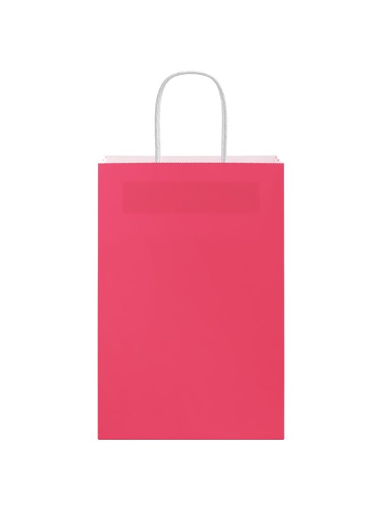 Paperikassit 50 kpl kahvoilla pinkki 21x11x31 cm