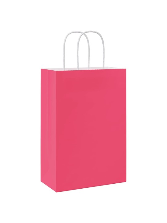 Paperikassit 50 kpl kahvoilla pinkki 21x11x31 cm
