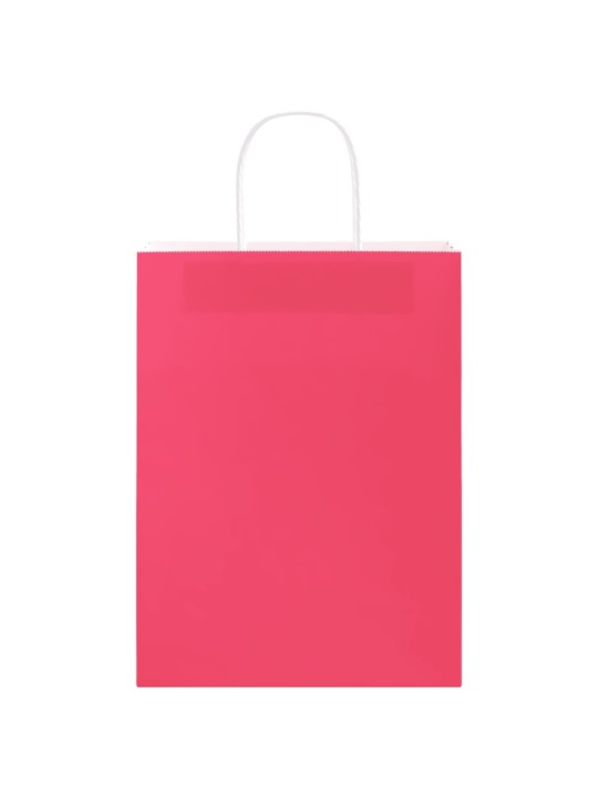 Paperikassit 50 kpl kahvoilla pinkki 26x12x35 cm