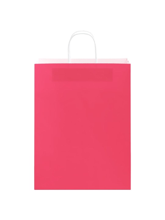 Paperikassit 50 kpl kahvoilla pinkki 32x12x42 cm