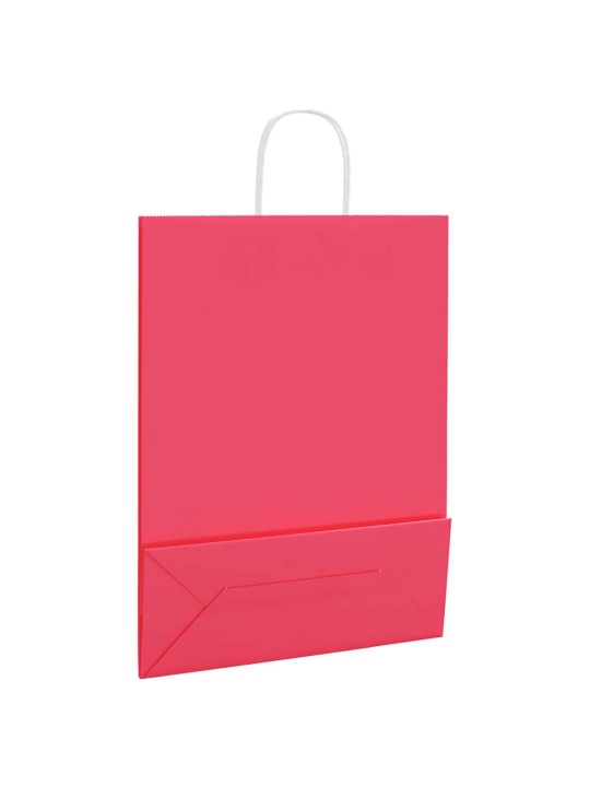 Paperikassit 50 kpl kahvoilla pinkki 32x12x42 cm