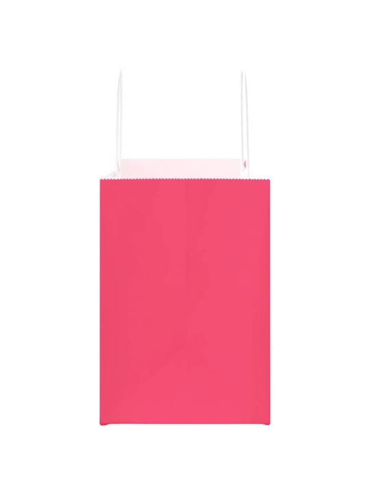 Paperikassit 50 kpl kahvoilla pinkki 32x17x25 cm