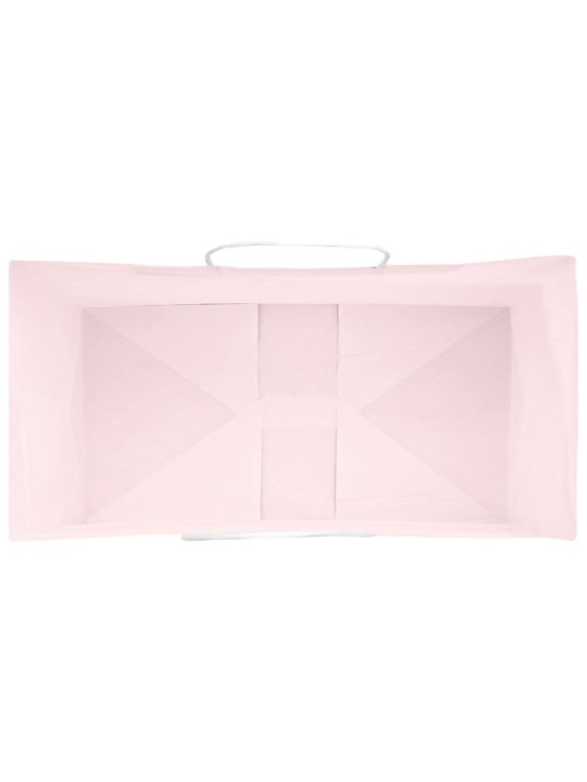 Paperikassit 50 kpl kahvoilla pinkki 32x17x44 cm